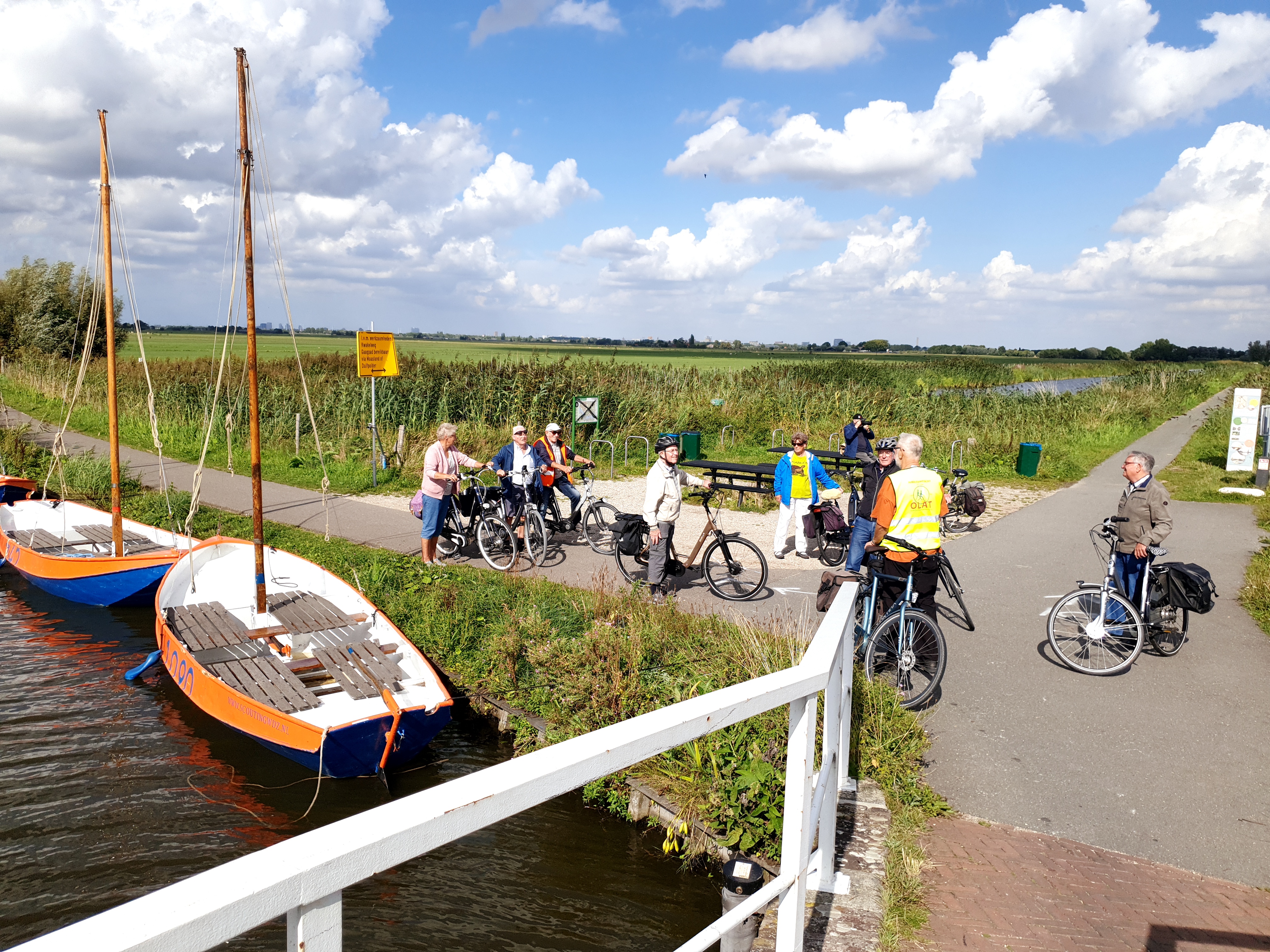 Groep tijdens een fietsmiddag